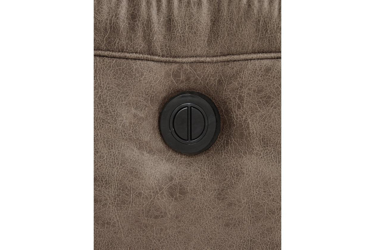 Stoneland Fossil Power Recliner by Ashley at Eve Furniture