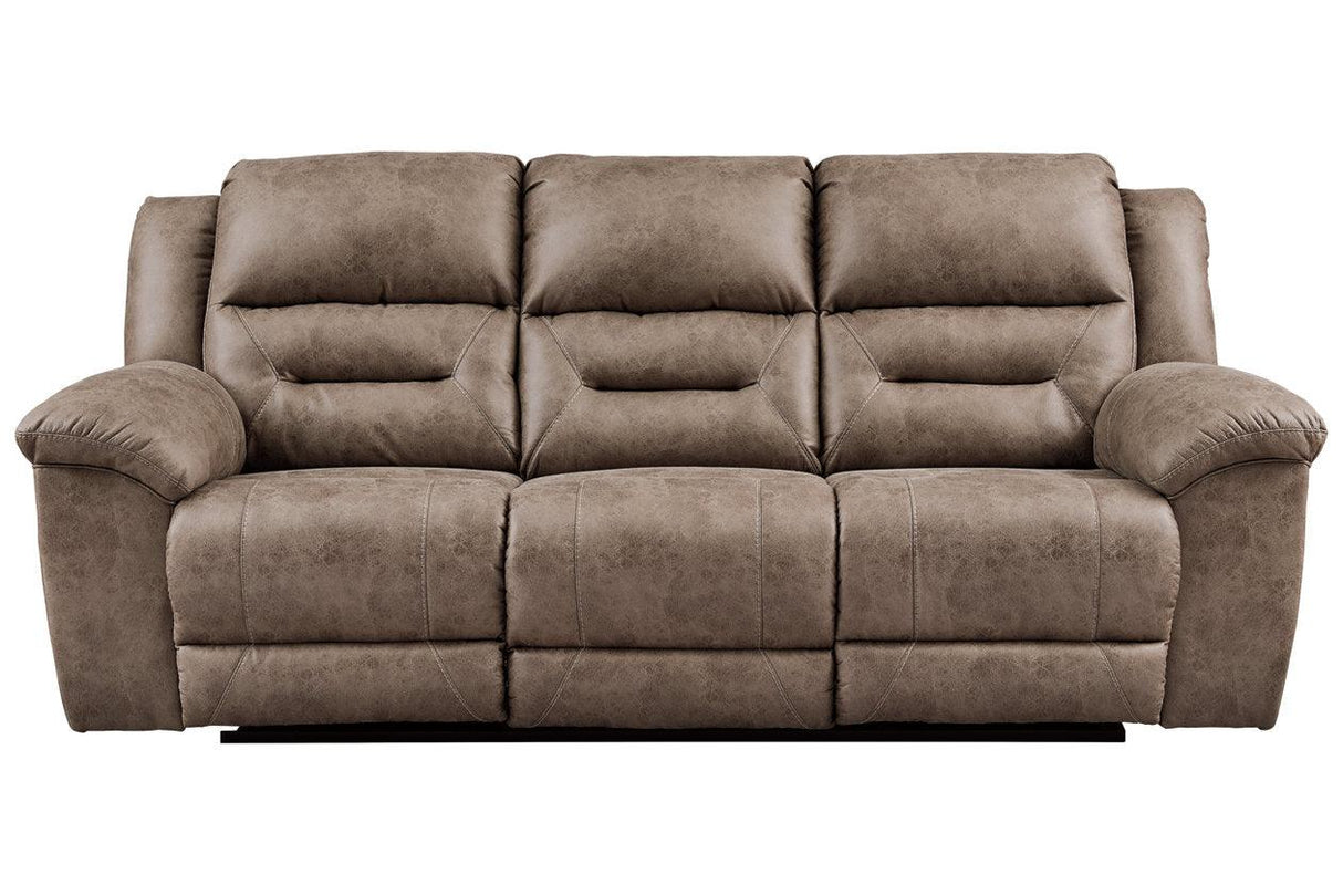 Stoneland Fossil Power Reclining Sofa by Ashley at Eve Furniture