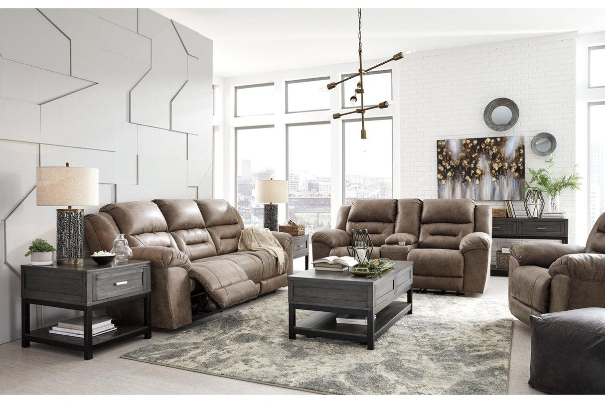 Stoneland Fossil Power Reclining Sofa by Ashley at Eve Furniture