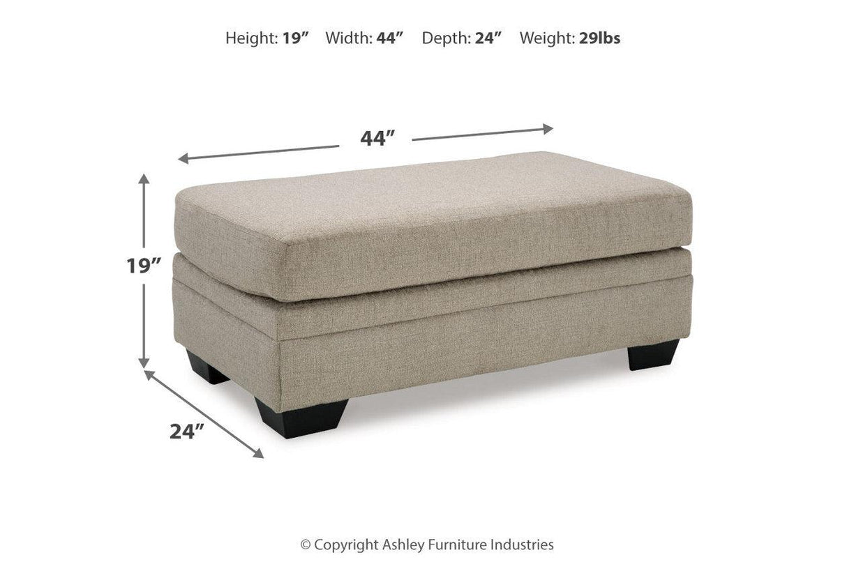 Stonemeade Taupe Oversized Chair and Ottoman by Ashley at Eve Furniture