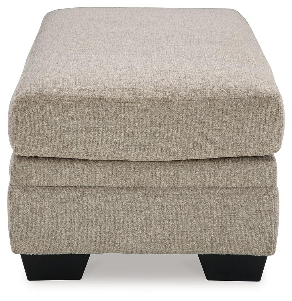 Stonemeade Taupe Ottoman by Ashley at Eve Furniture