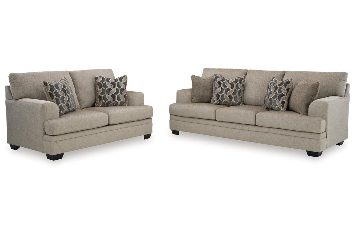 Stonemeade Taupe Sofa & Loveseat by Ashley at Eve Furniture