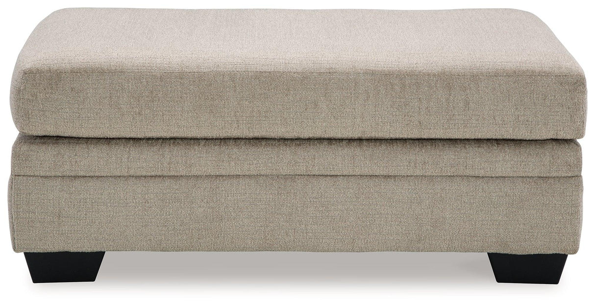 Stonemeade Taupe Ottoman by Ashley at Eve Furniture