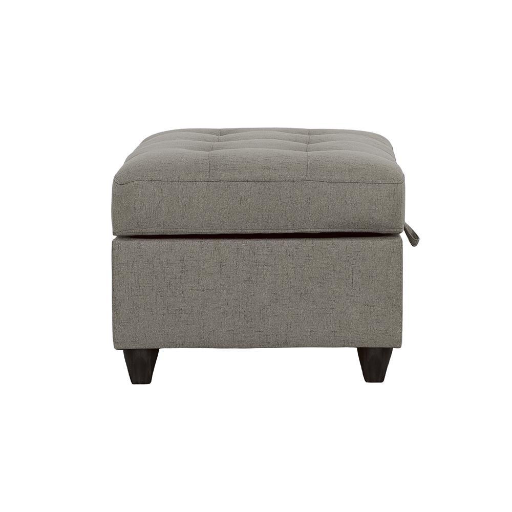Stonenesse Grey Tufted Storage Ottoman by Coaster at Eve Furniture