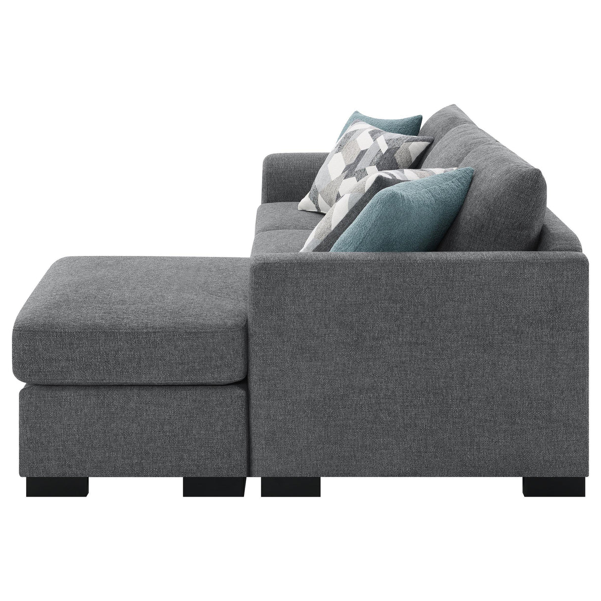 Storey Grey Upholstered Sleeper Sectional Chaise Sofa by Coaster at Eve Furniture