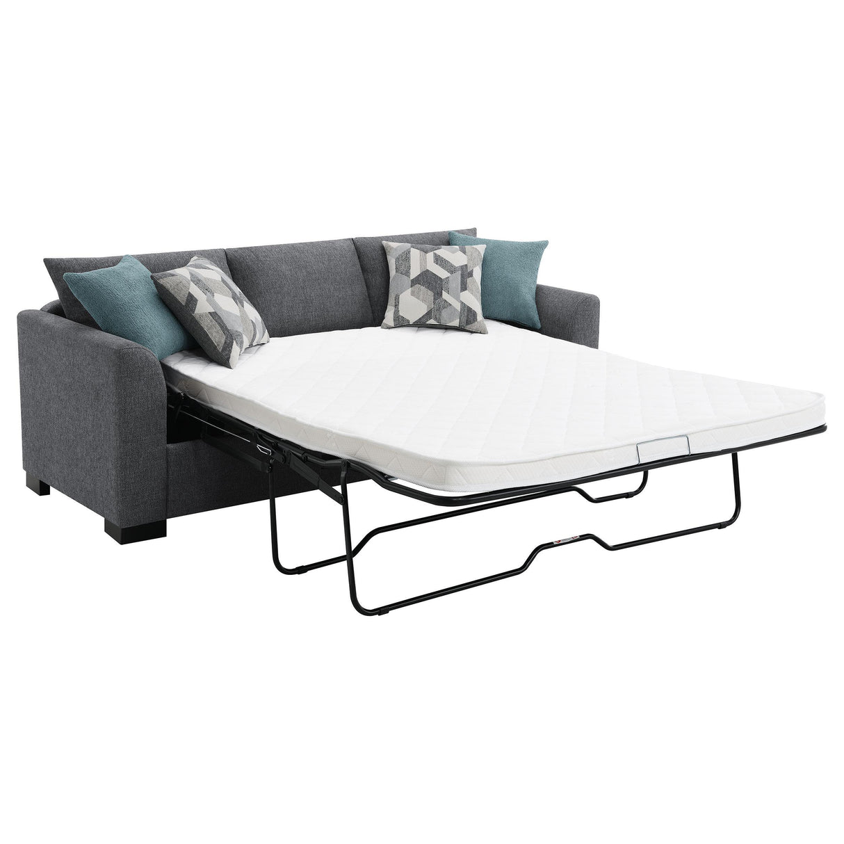 Storey Grey Upholstered Sleeper Sectional Chaise Sofa by Coaster at Eve Furniture