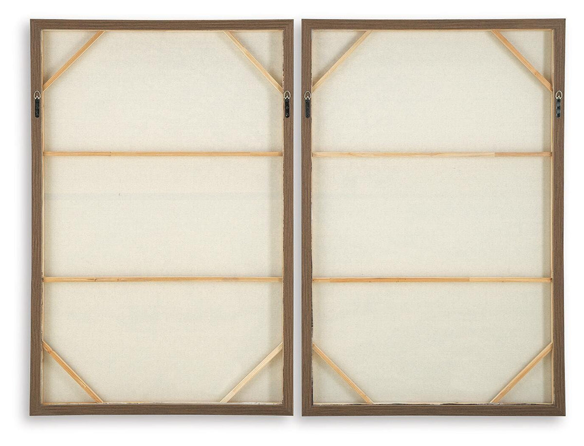 Stormish Beige/Brown Wall Art, Set of 2 by Ashley at Eve Furniture