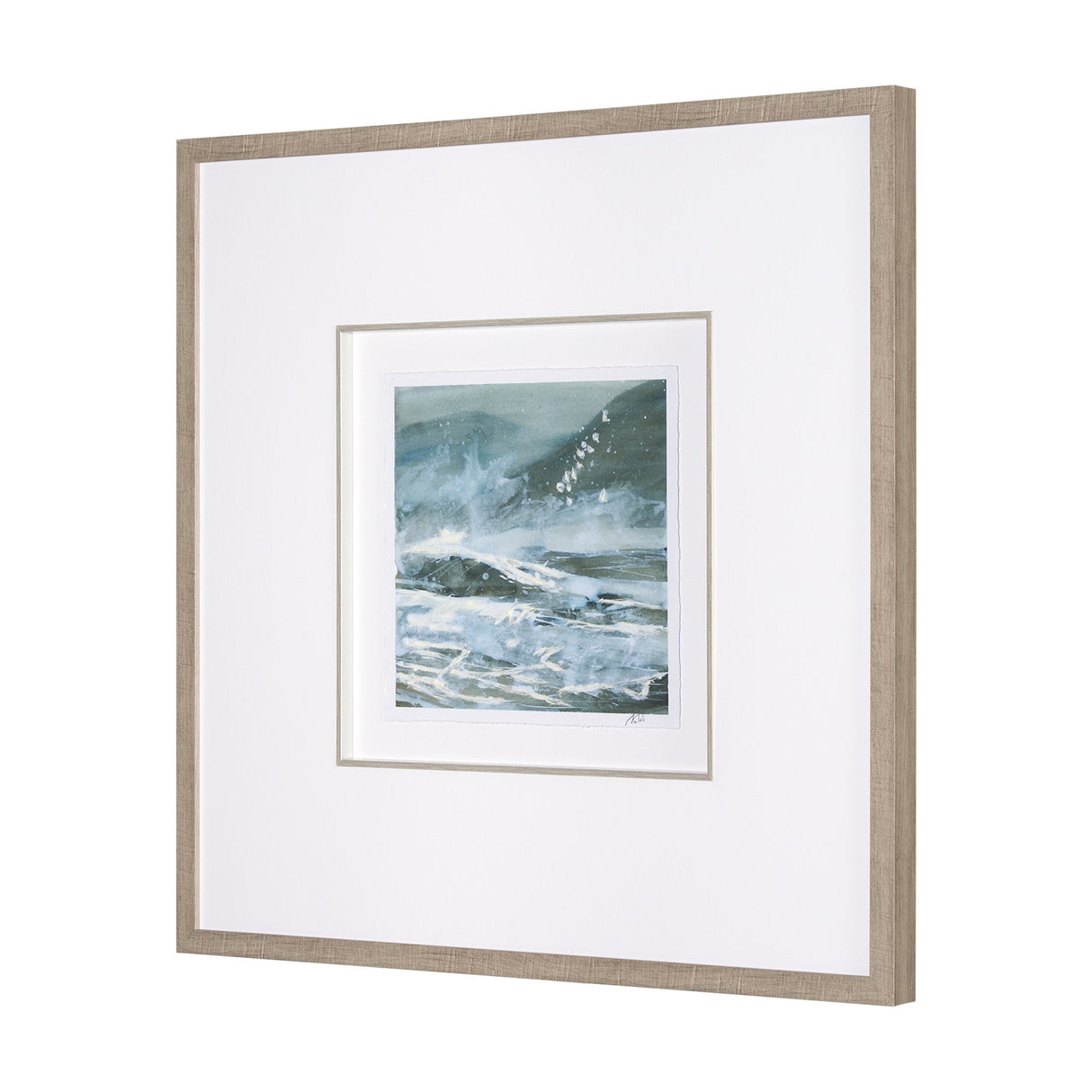 Stormy Coast II by Mercana Studio a Hand Embellished Framed Art Print Matted under Glass by Mercana at Eve Furniture
