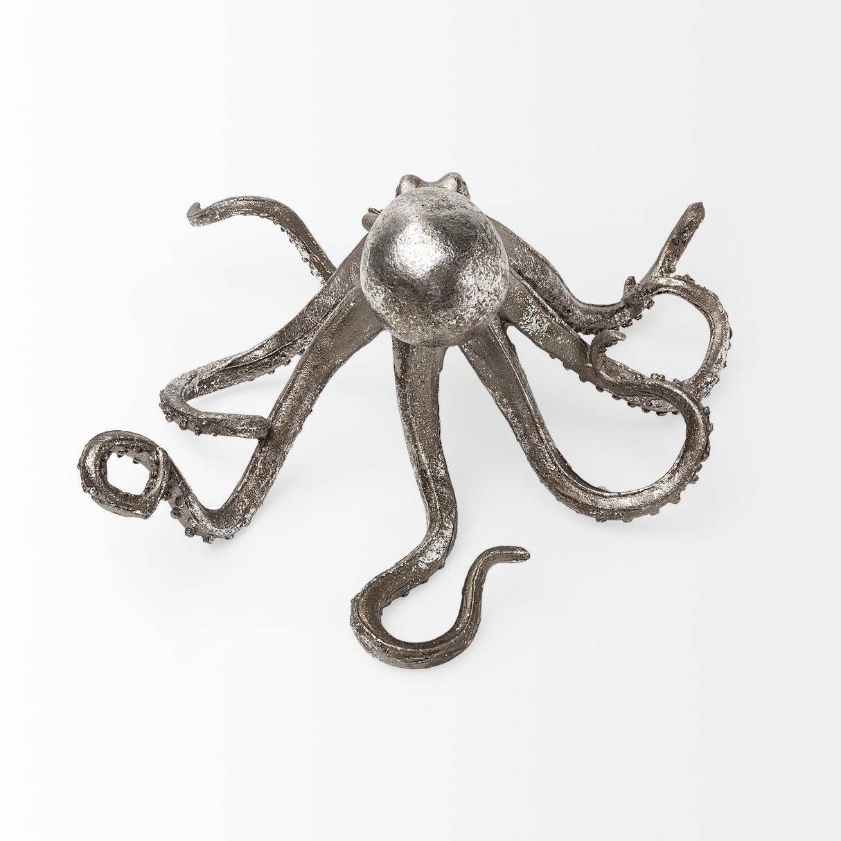 Strafford Medium 13L x 7W Silver Resin Octopus by Mercana at Eve Furniture