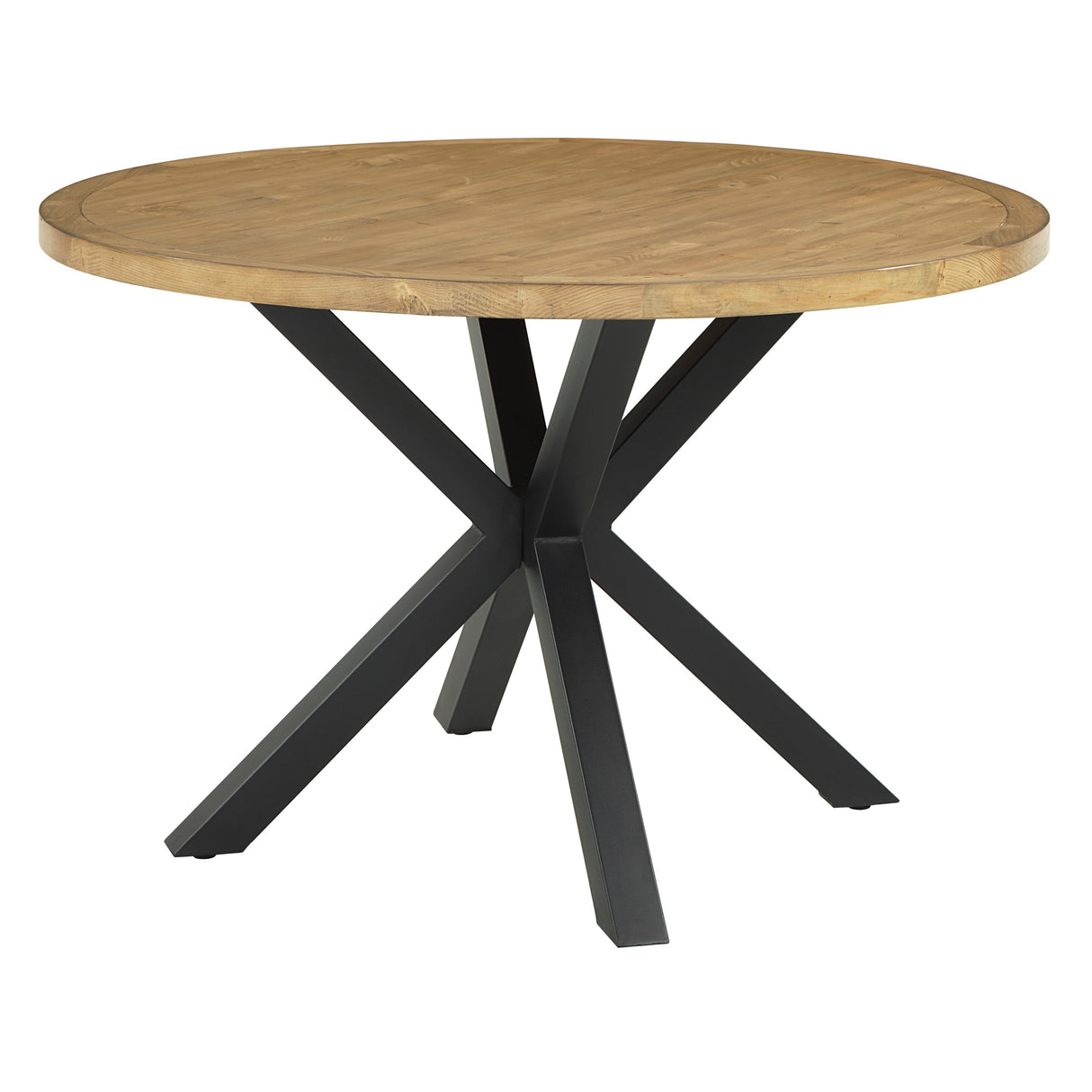 Strata Brown/Black Round Dining Table by Homelegance at Eve Furniture