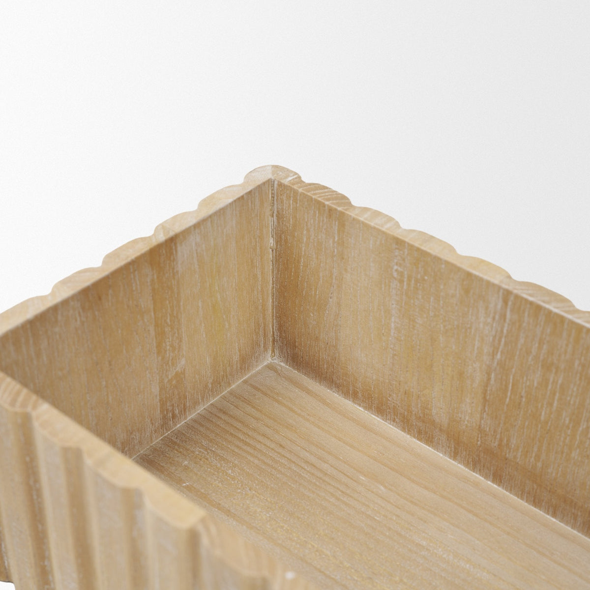 Strata Fluted White-Washed Wood Decorative Box Set by Mercana at Eve Furniture