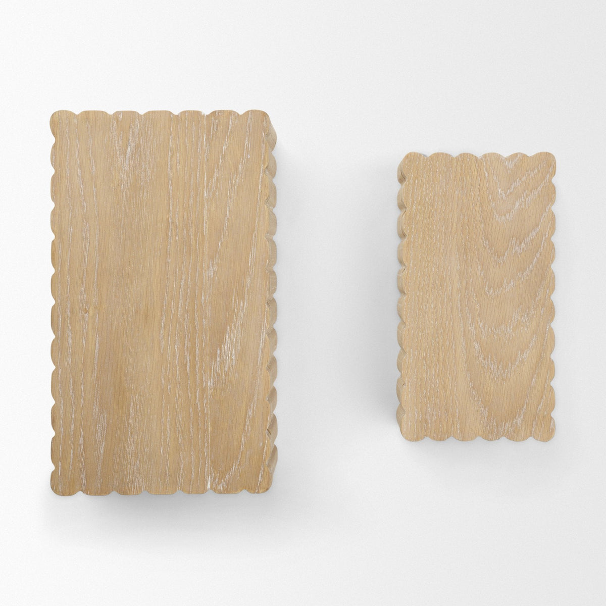 Strata Fluted White-Washed Wood Decorative Box Set by Mercana at Eve Furniture
