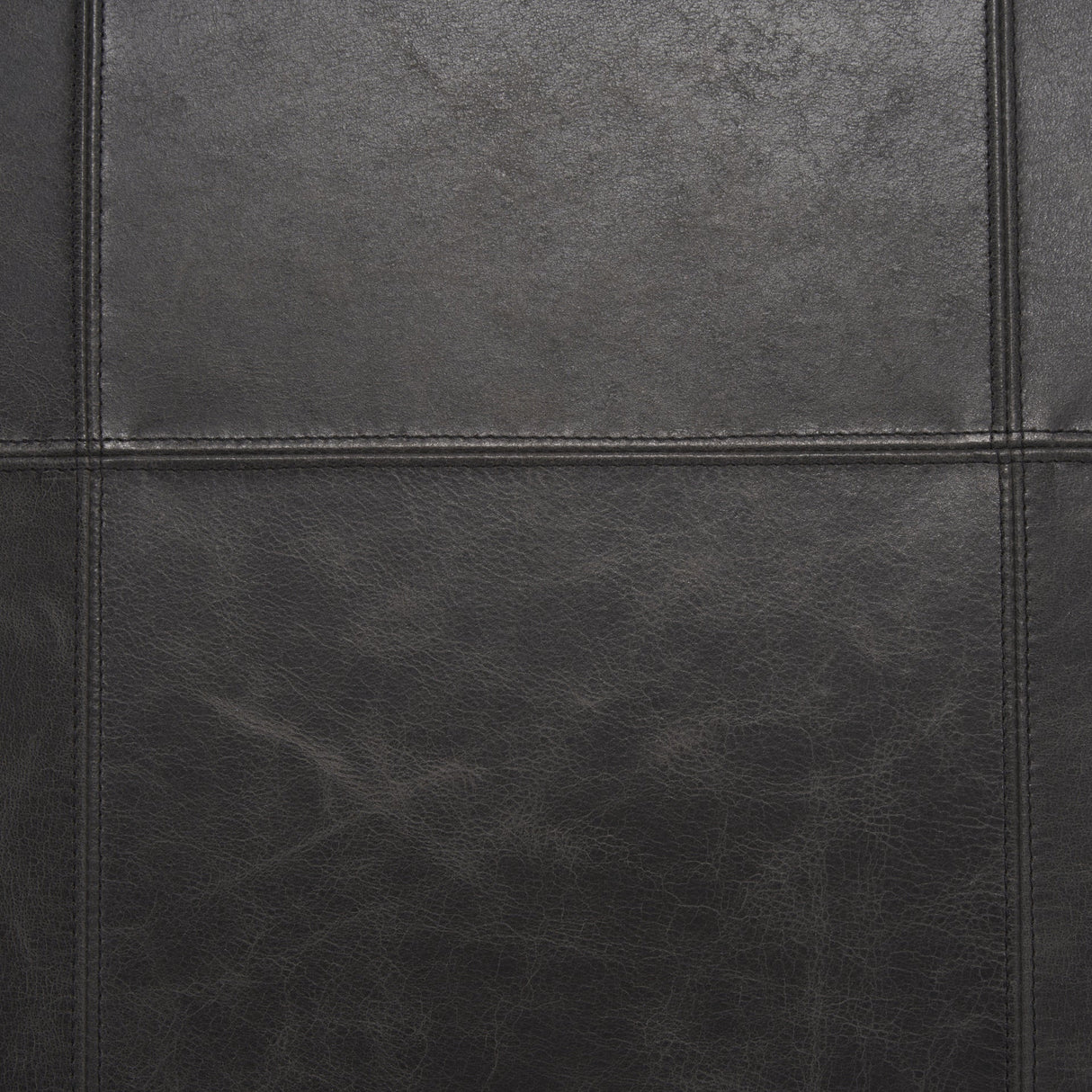Stratton Gunmetal w/ Genuine Aged Black Leather Upholstered Accent Chair by Mercana at Eve Furniture