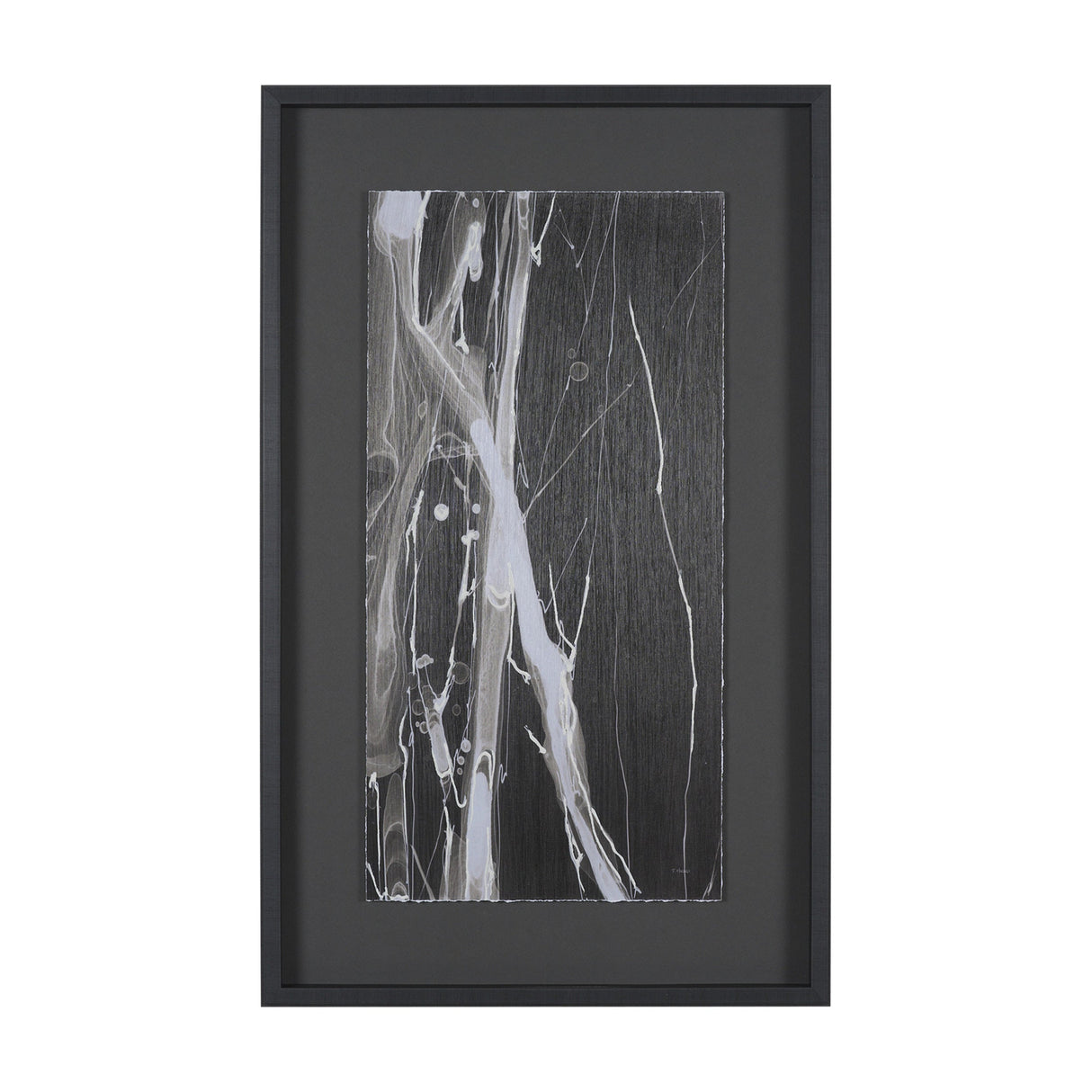 Stratum III by Natalia Boychenko-Tariq Hand-Embellished Textured Framed Artwork Matted under Glass by Mercana at Eve Furniture