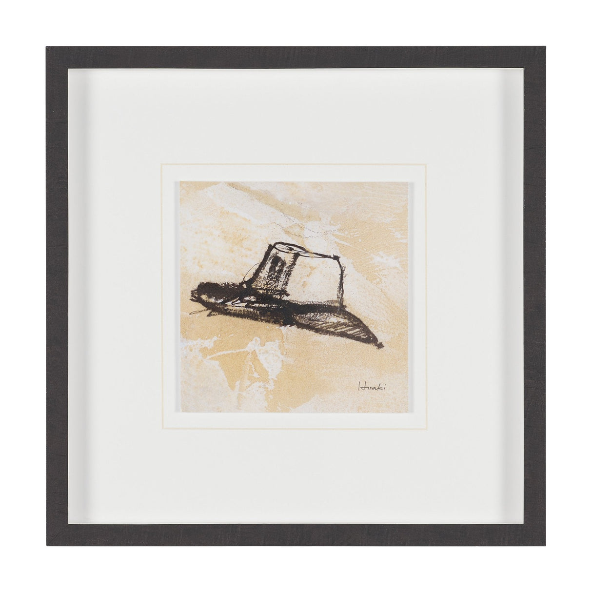 Straw by Mercana Studio Hand-Embellished Textured Framed Artwork Matted under Glass by Mercana at Eve Furniture