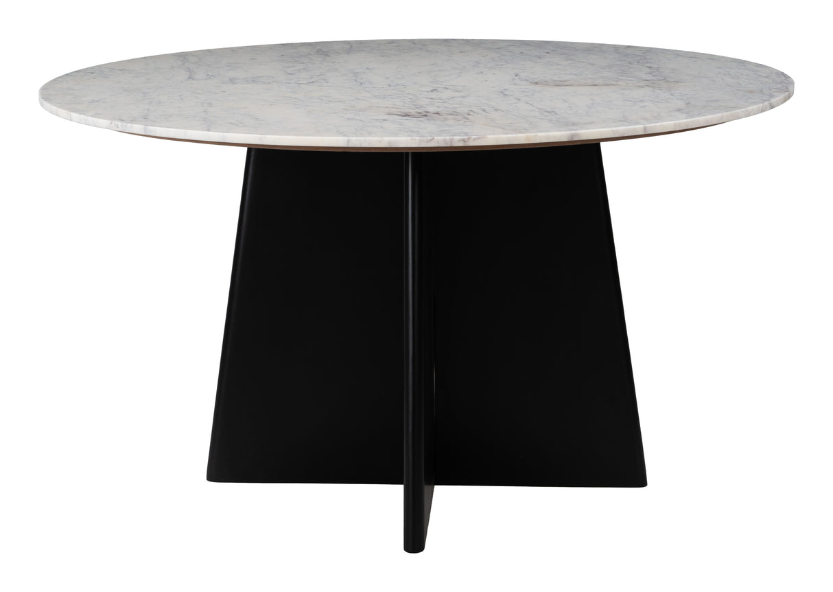 Strela White & Black Dining Table by Zuomod at Eve Furniture