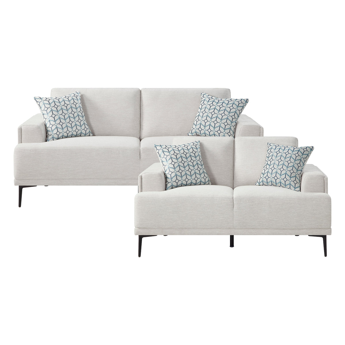 Stride Taupe 2-Piece Living Room Set by Homelegance at Eve Furniture