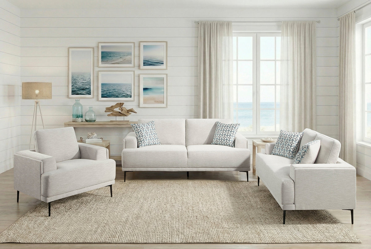 Stride Taupe Chenille Sofa by Homelegance at Eve Furniture