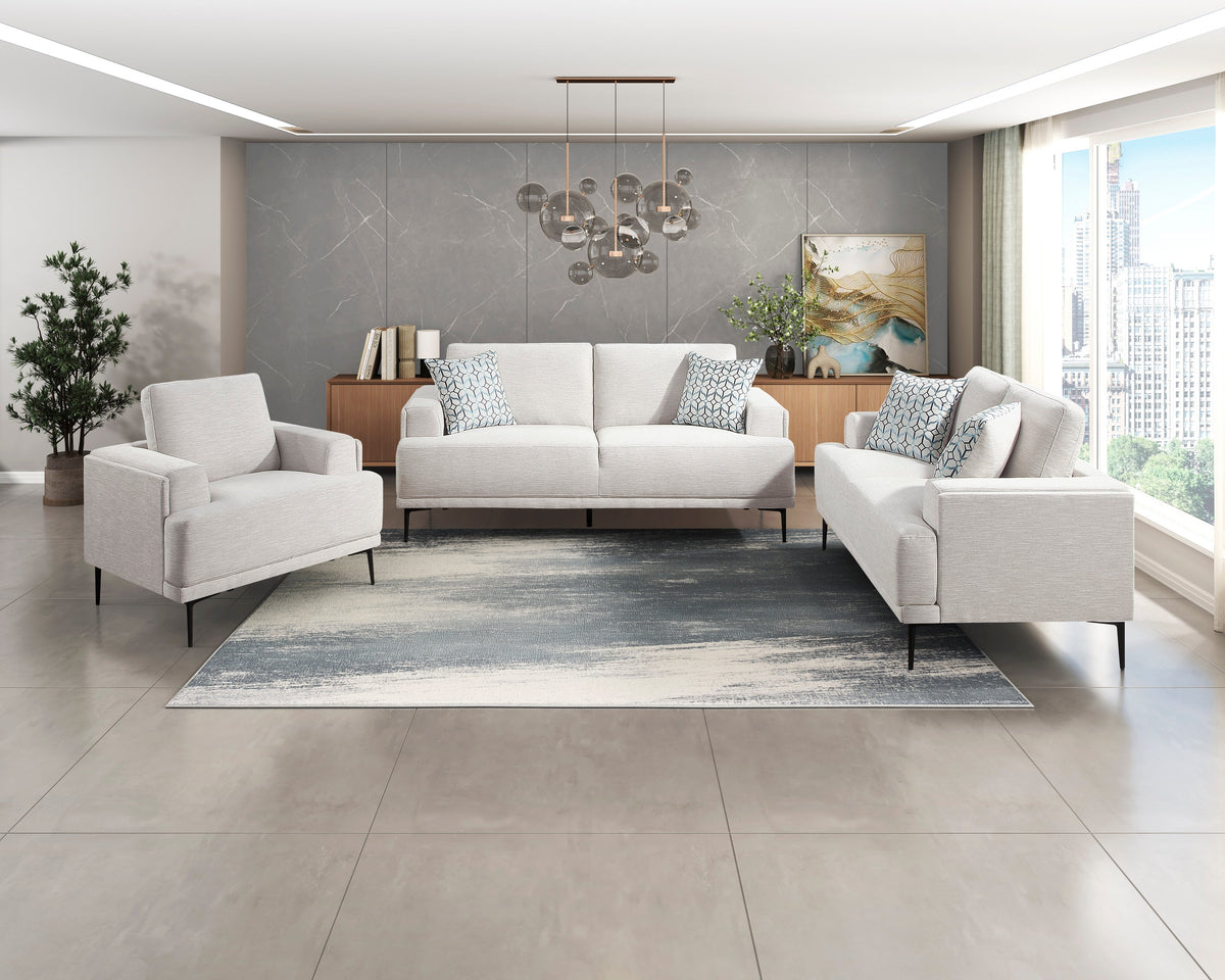 Stride Taupe Chenille Sofa by Homelegance at Eve Furniture