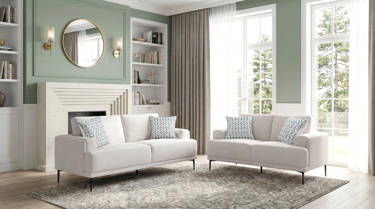 Stride Taupe Chenille Sofa by Homelegance at Eve Furniture