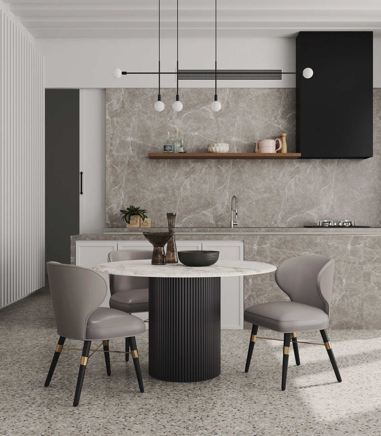Strine Dining Chair in Dark Taupe (set of 2) by Manhattan Comfort at Eve Furniture