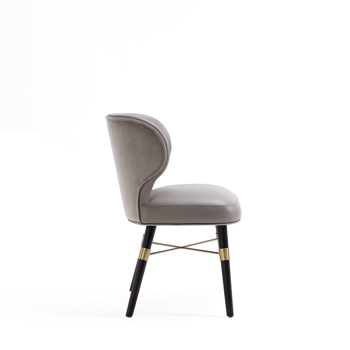 Strine Dining Chair in Dark Taupe (set of 2) by Manhattan Comfort at Eve Furniture