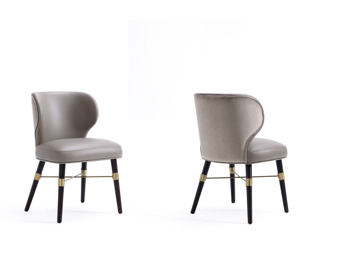Strine Dining Chair in Dark Taupe (set of 2) by Manhattan Comfort at Eve Furniture