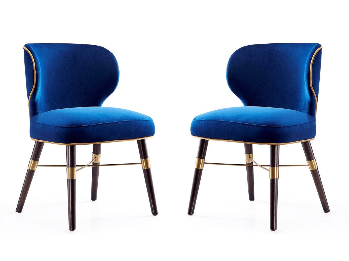 Strine Dining Chair in Royal Blue (set of 2) by Manhattan Comfort at Eve Furniture