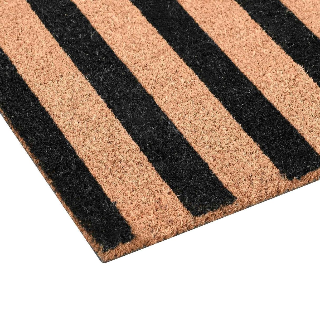 Striped Black/Natural 24x57 Doormat by Classic Home at Eve Furniture