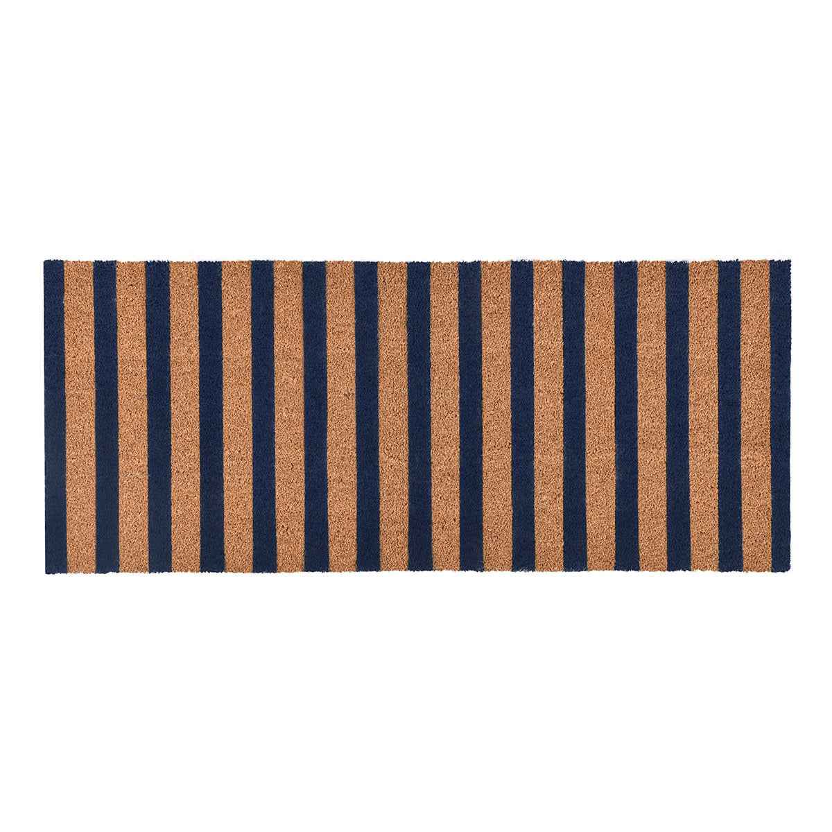 Striped Navy/Natural 24x57 Doormat by Classic Home at Eve Furniture