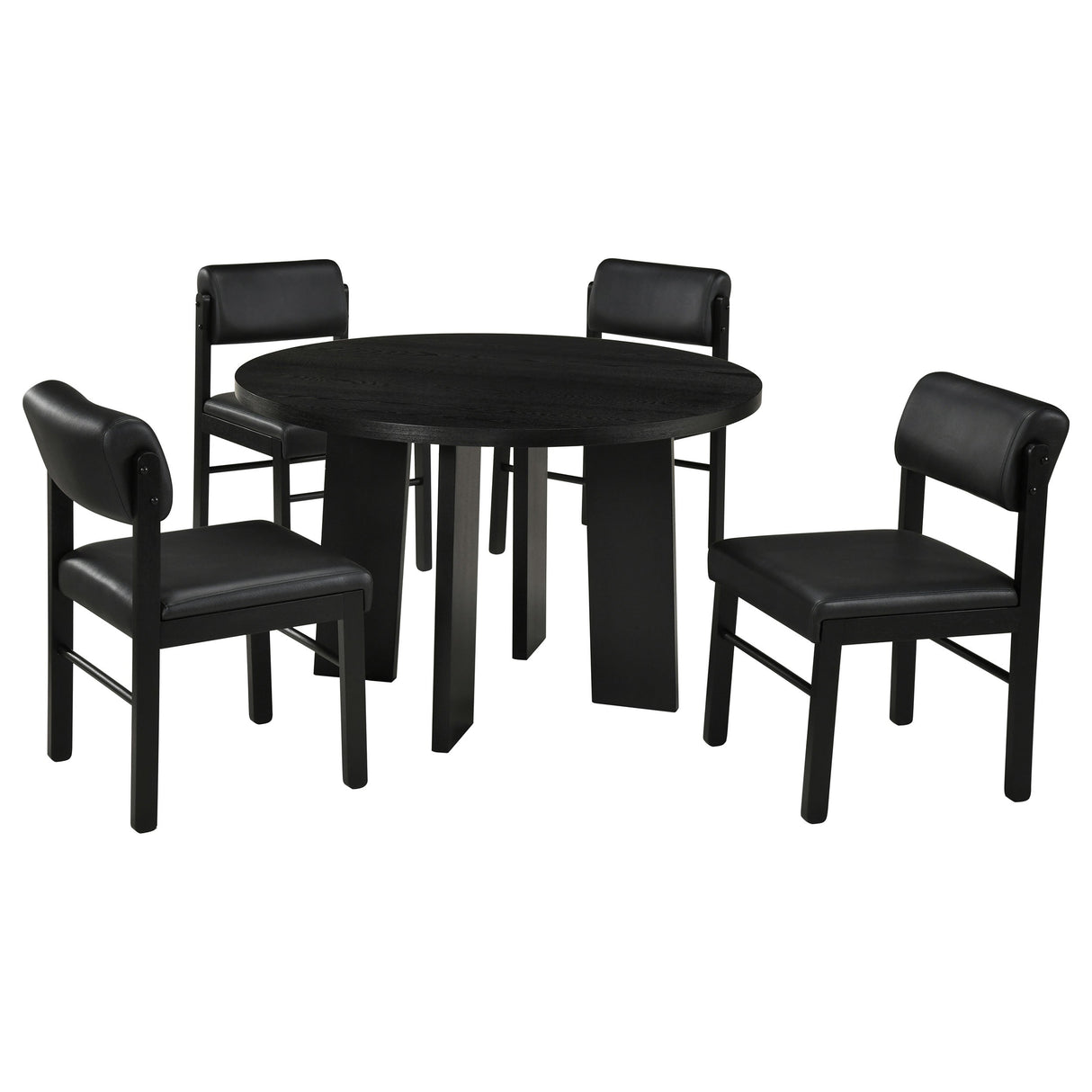 Strouse Black 5-piece Dining Set by Coaster at Eve Furniture
