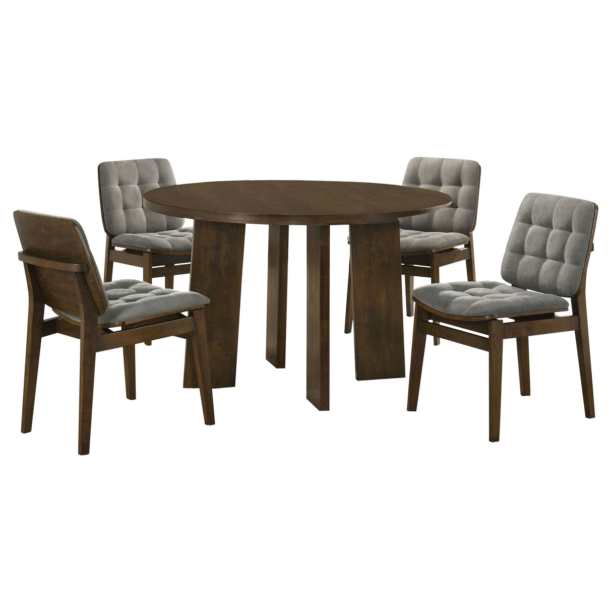 Strouse Grey/Walnut 5-piece Dining Set by Coaster at Eve Furniture