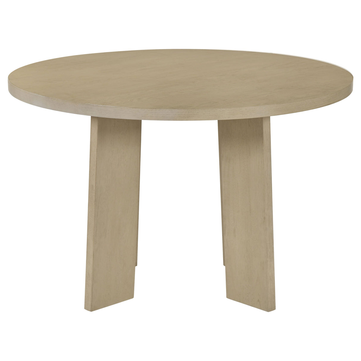 Strouse Natural Oak 47-inch Round Wood Dining Room Table by Coaster at Eve Furniture