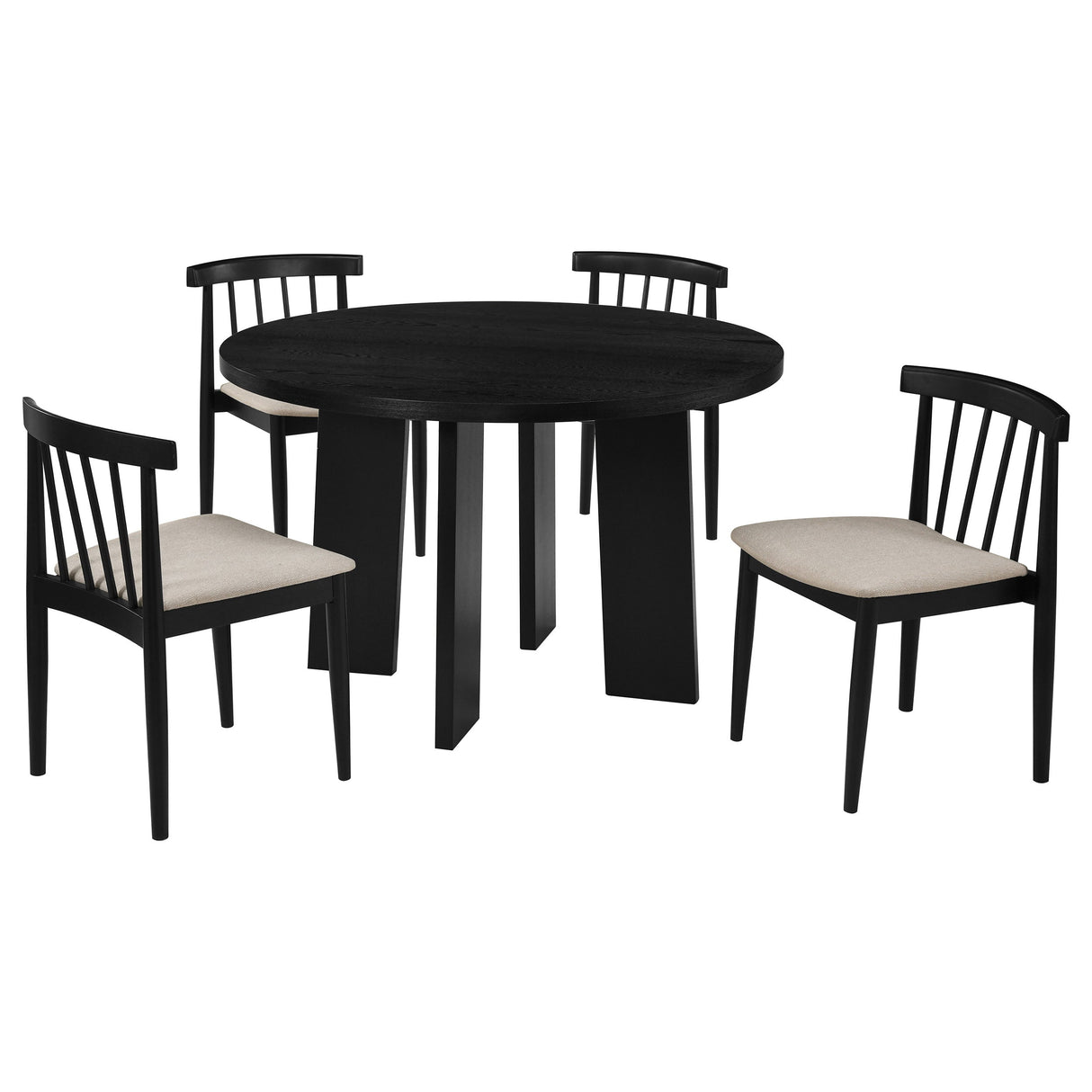 Strouse Wheat/Black 5-piece Dining Set by Coaster at Eve Furniture