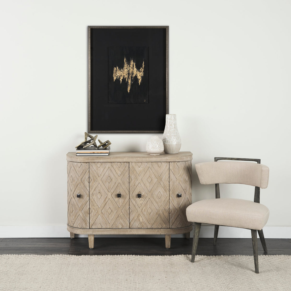 Struck by Studio M a handmade Original Framed 3D Textured Artwork under Glass by Mercana at Eve Furniture