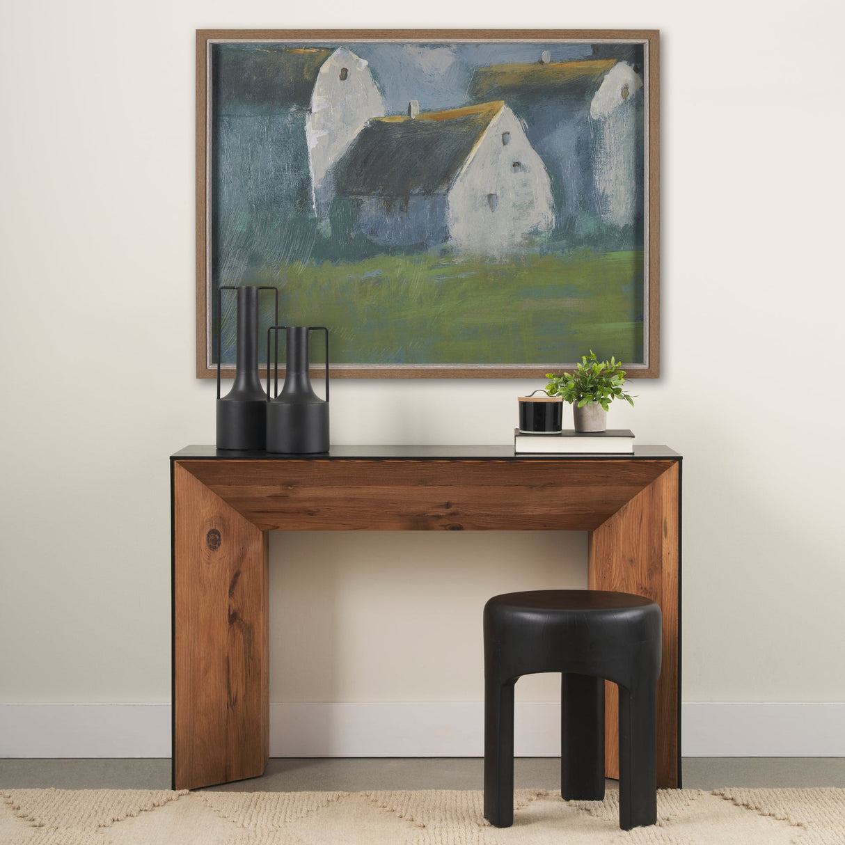 Structured View III by Mercana Studio a Hand Embellished Framed Art Print by Mercana at Eve Furniture