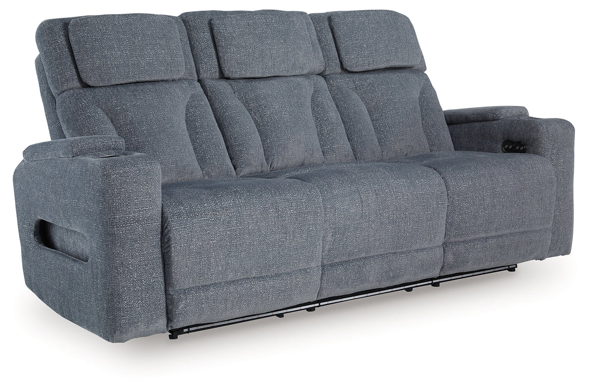 Studio Cave Steel Power Reclining Sofa by Ashley at Eve Furniture