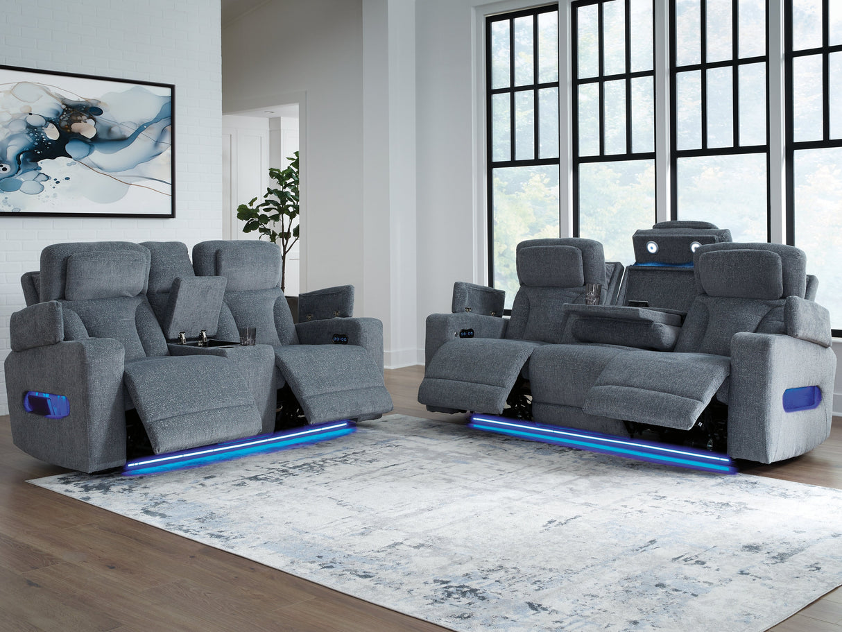 Studio Steel Cave Sofa and Loveseat by Ashley at Eve Furniture