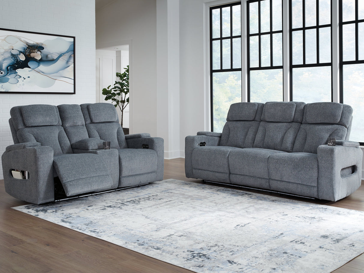 Studio Steel Cave Sofa and Loveseat by Ashley at Eve Furniture