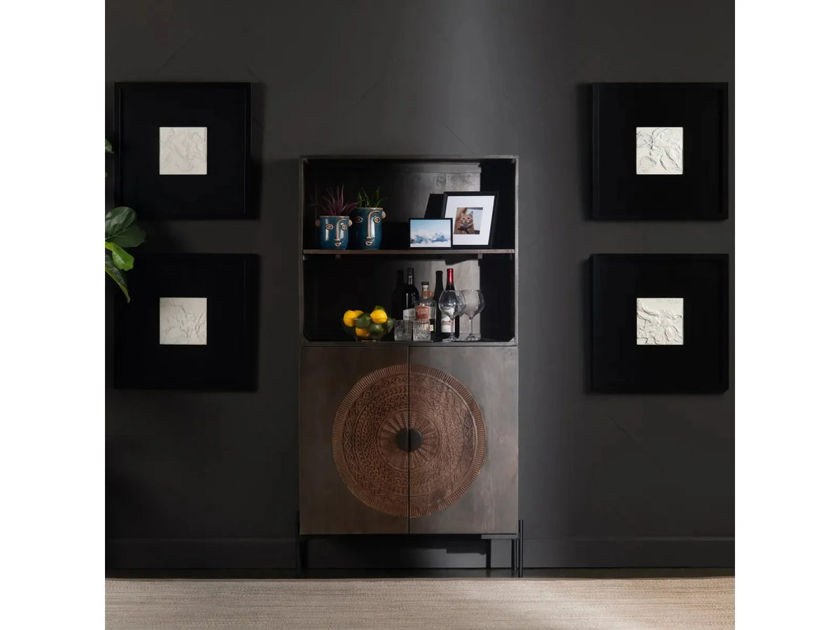 Study In Black And White Black/White Wall Art by Crestview at Eve Furniture