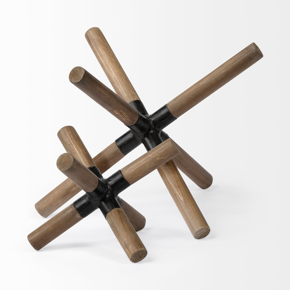 Stuhrling I (Small) 7L x 7W Brown Wood W/ Black Metal Jack by Mercana at Eve Furniture