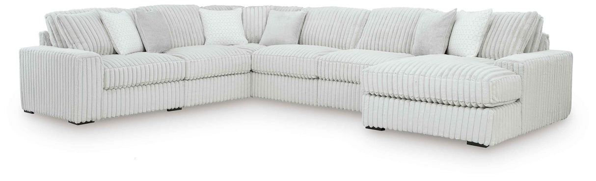 Stupendous 6-Piece Sectional with RAF Chaise by Ashley at Eve Furniture