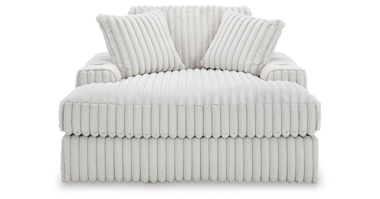 Stupendous Alloy 3-Piece Sectional and Oversized Chaise by Ashley at Eve Furniture