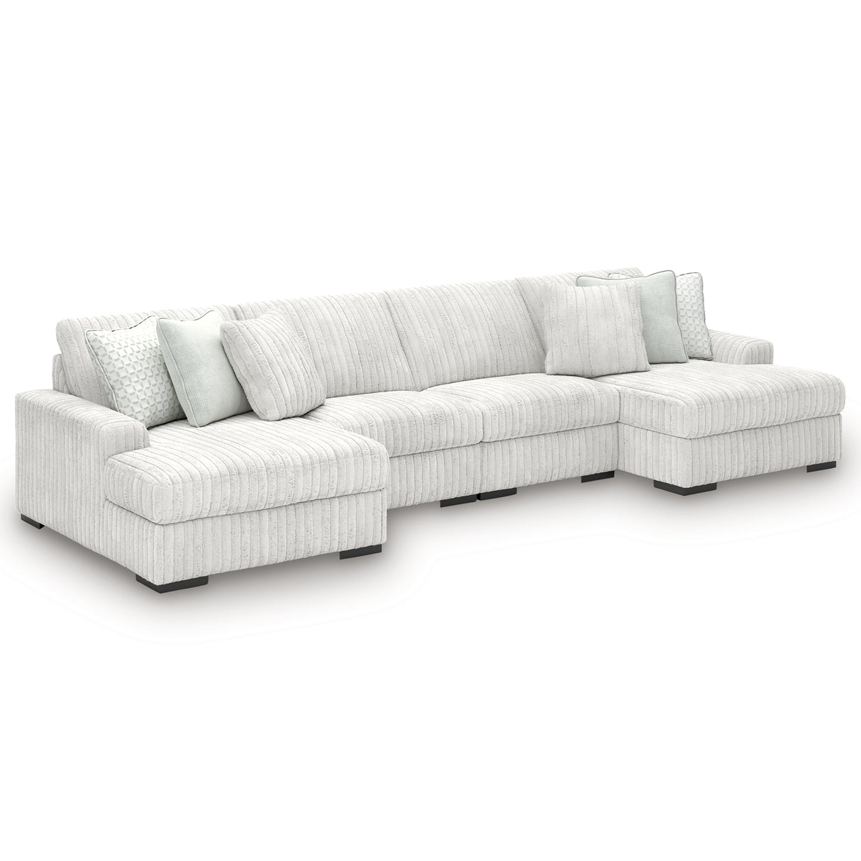 Stupendous Alloy 4-Piece Double Chaise Sectional by Ashley at Eve Furniture