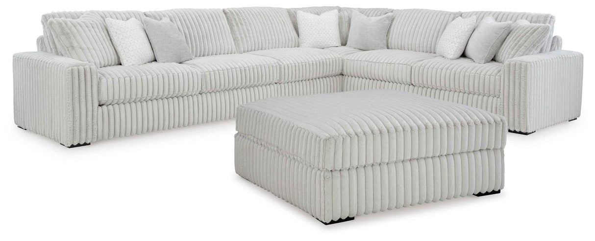 Stupendous Alloy 4-Piece Sectional with Ottoman by Ashley at Eve Furniture