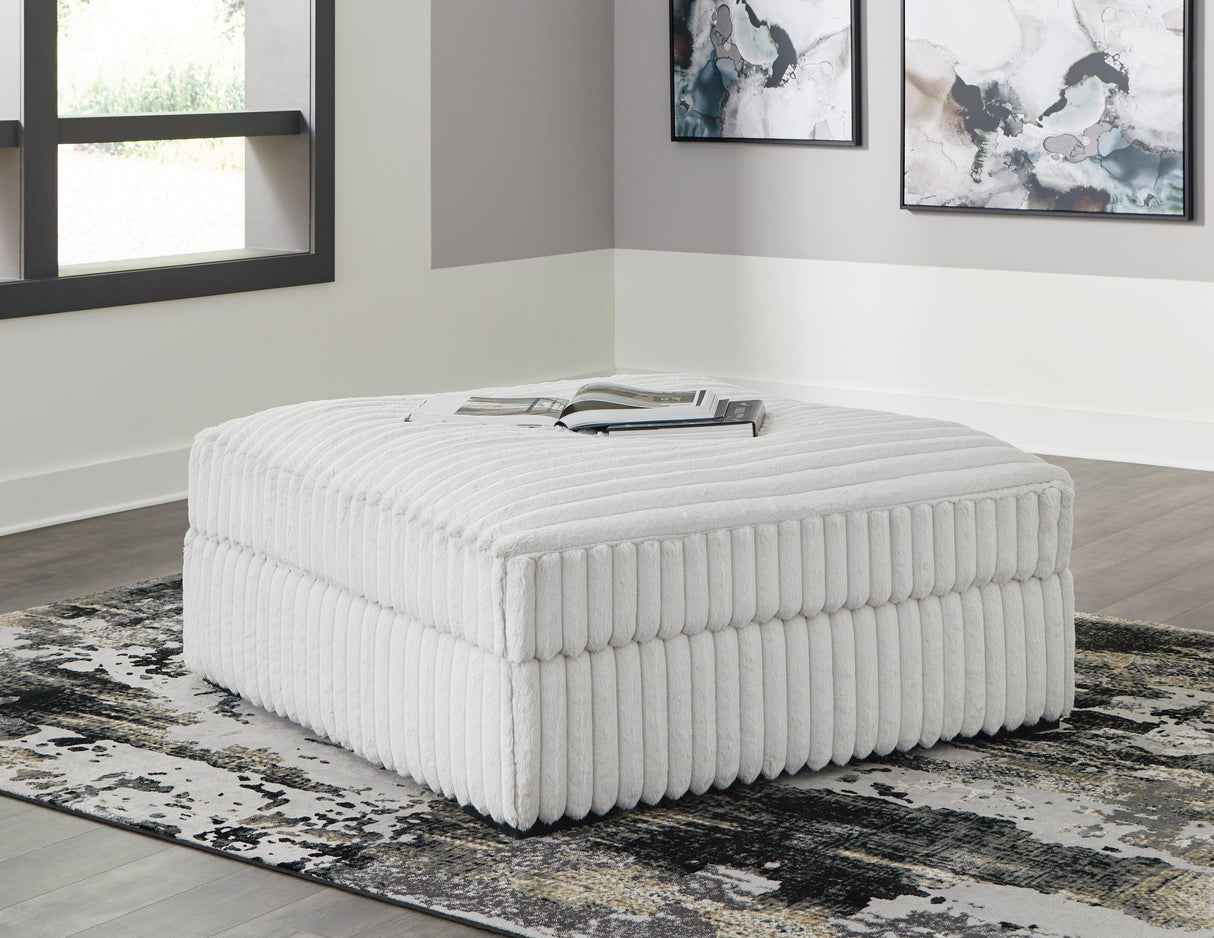 Stupendous Alloy Oversized Accent Ottoman by Ashley at Eve Furniture