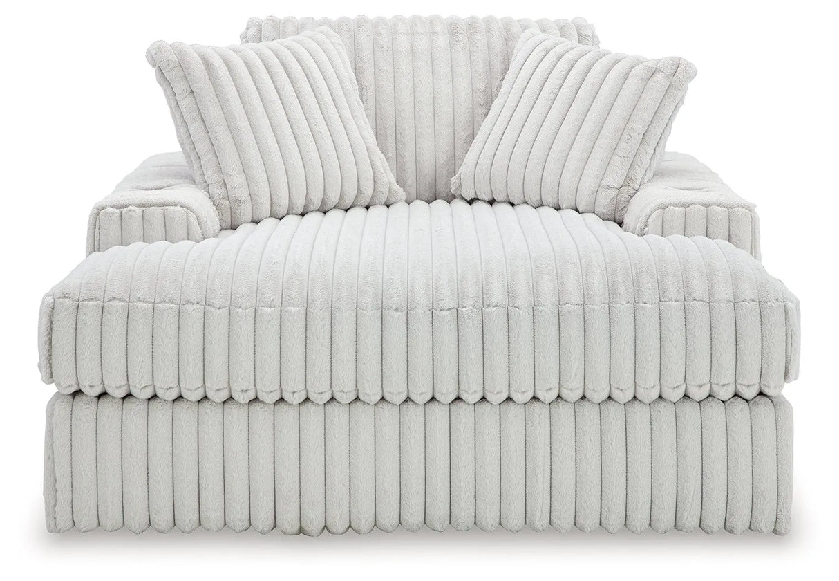 Stupendous Alloy Oversized Chaise by Ashley at Eve Furniture