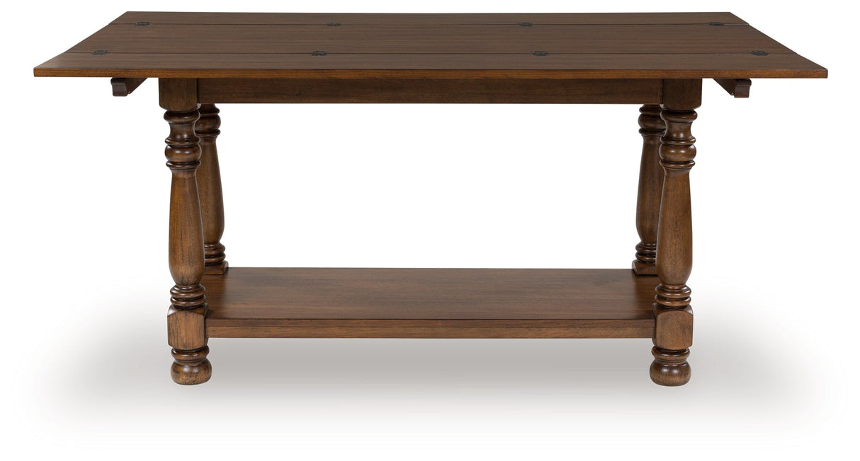 Sturlayne Brown Flip Top Sofa Table by Ashley at Eve Furniture