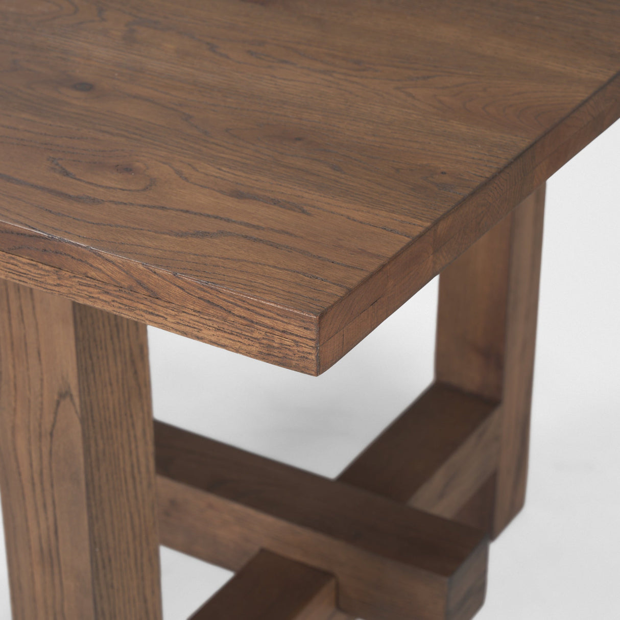 Suke Medium Brown Rectangular Oak Dining Table by Mercana at Eve Furniture