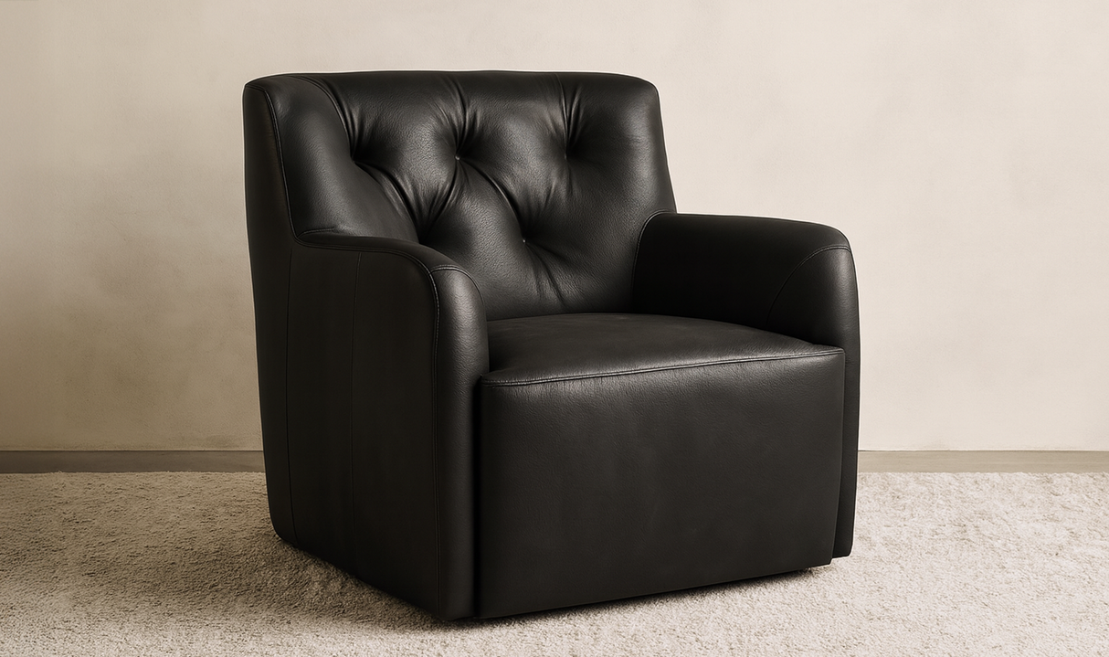 Sullivan Swivel Chair Black by Moe's Home at Eve Furniture